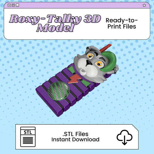 Roxy-Talky 3D Print File Inspired by Five Nights at Freddy's: Security Breach | STL for Cosplay