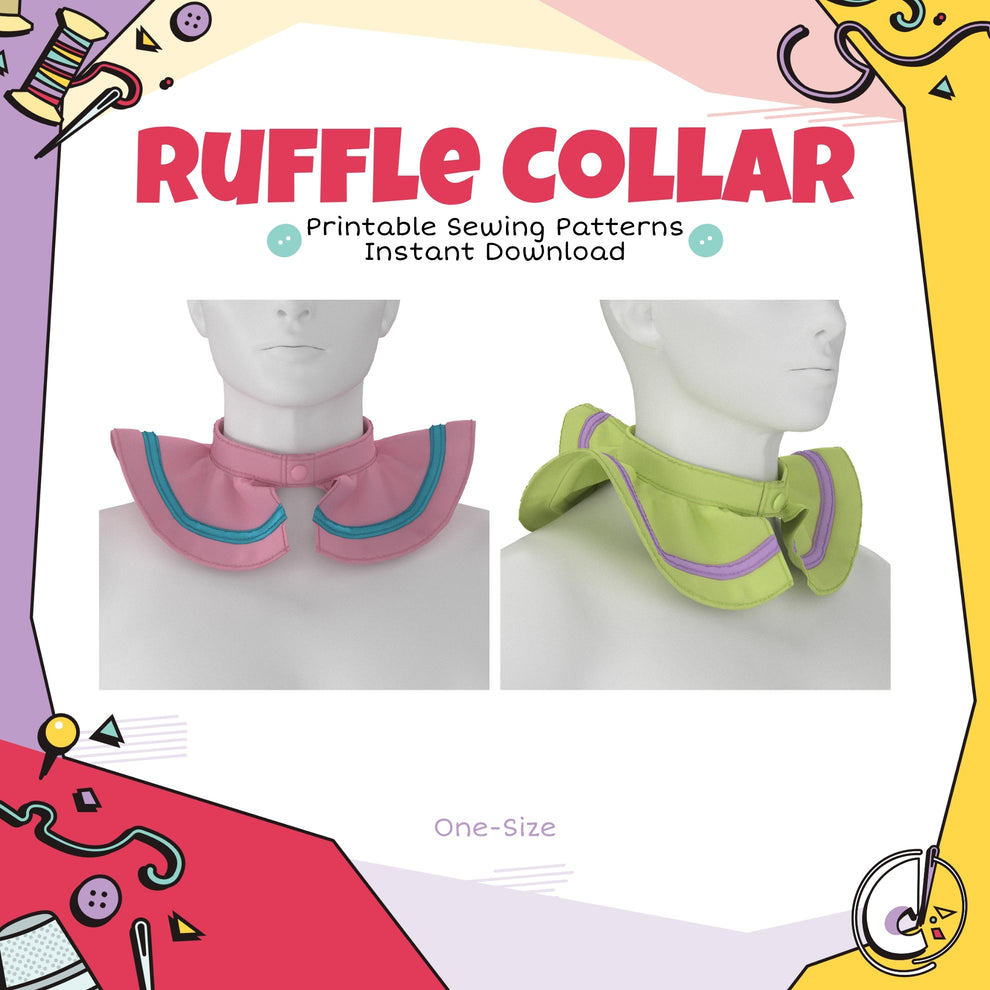 Jester Ruffle Collar Cosplay Sewing Pattern (Digital Download ...