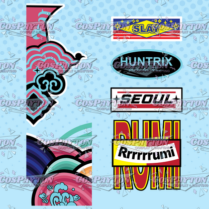 Rumi "How it's Done" Jacket Patches Cosplay Template Inspired by KPop Demon Hunters Huntrix | PNG SVG Available
