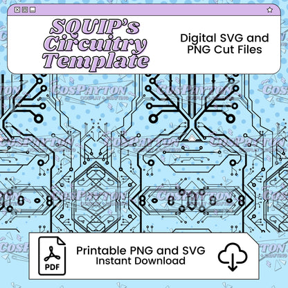 SQUIP's Circuitry Printable Template Inspired by Be More Chill | PNG SVG Available