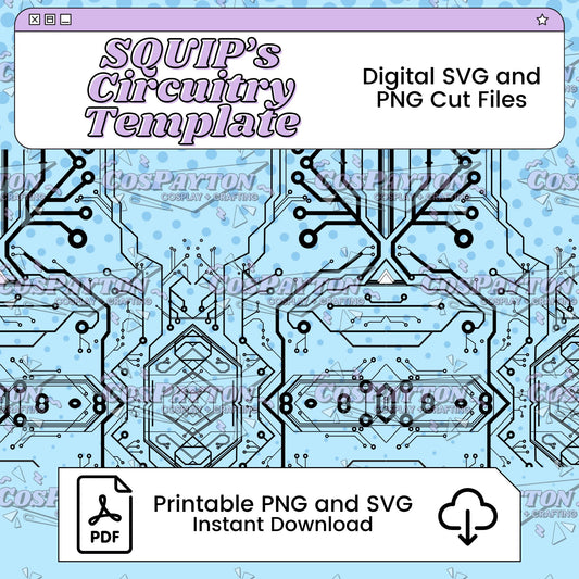 SQUIP's Circuitry Printable Template Inspired by Be More Chill | PNG SVG Available