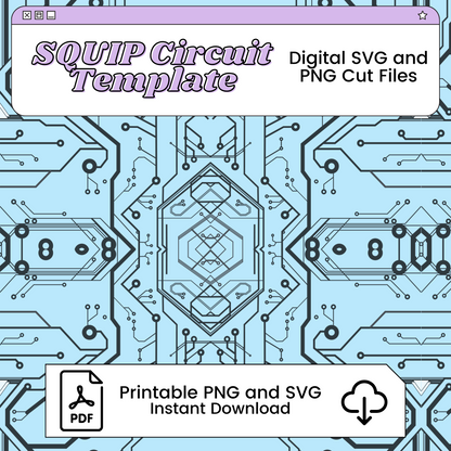 SQUIP's Circuitry Pattern Printable Cosplay Template | PNG SVG Available