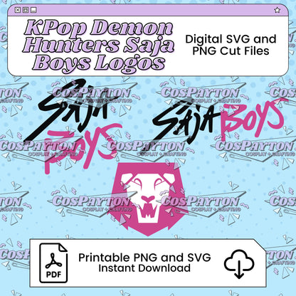 Saja Boys Logos Cosplay Template Inspired by KPop Demon Hunters | PNG SVG Available