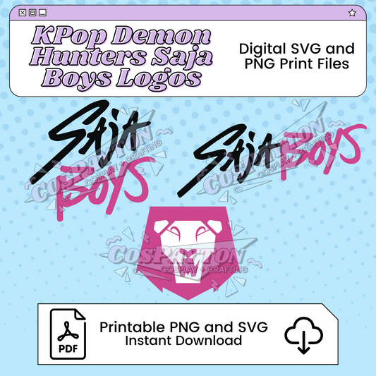 Saja Boys Logos Cosplay Template Inspired by KPop Demon Hunters | PNG SVG Available