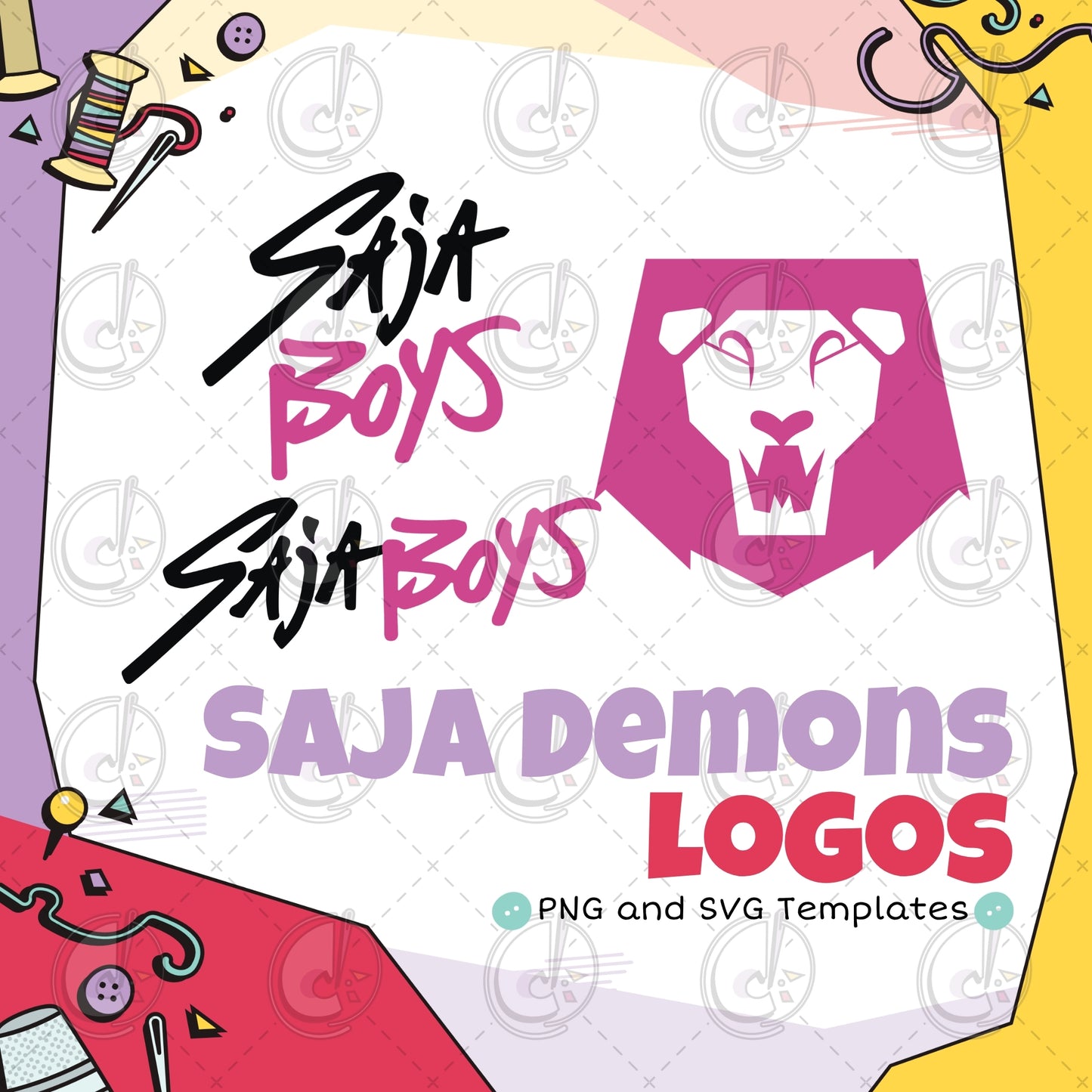 Saja Demon Logos Cosplay Template (Digital Download)