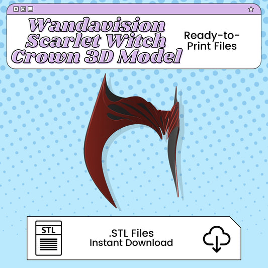 Scarlet Witch Crown 3D Print File Inspired by Wandavision | STL for Cosplay