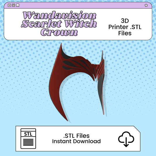 Scarlet Witch Crown 3D Print File Inspired by Wandavision | STL for Cosplay