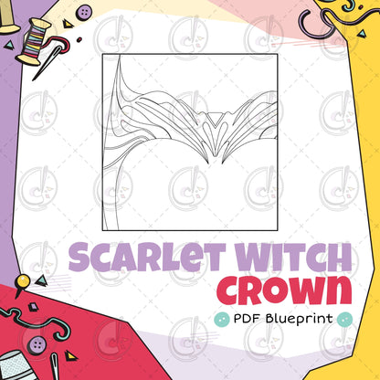 Scarlet Witch Crown Cosplay Blueprint (Digital Download)