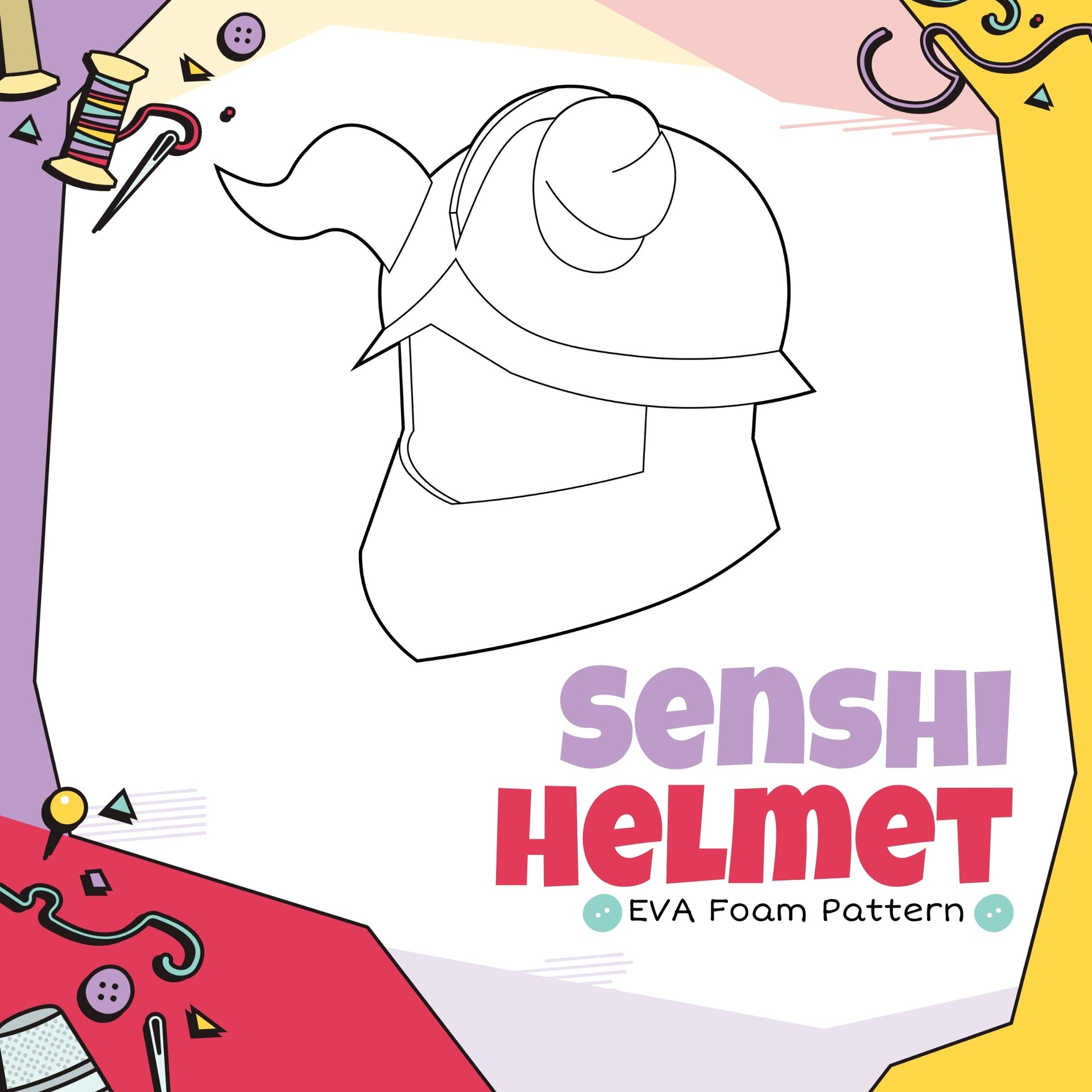Senshi Helmet EVA Foam Cosplay Pattern (Digital Download) – CosPayton