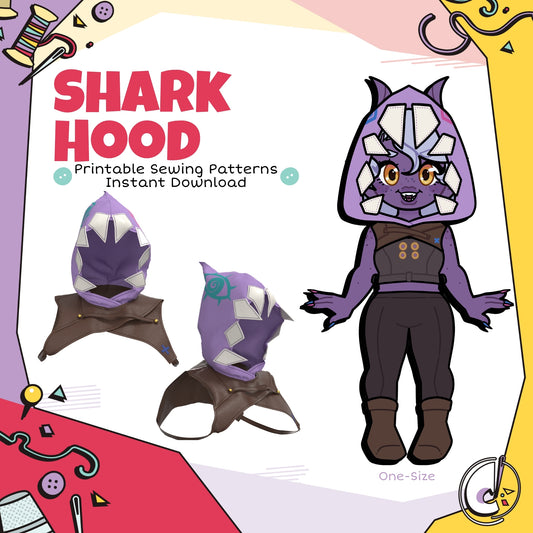Jinx Shark Hood Cosplay Sewing Pattern (Digital Download)