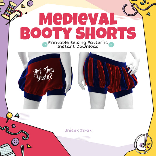 Medieval-Inspired "Art Thou Nasty" Booty Shorts Cosplay Sewing Pattern (Digital Download)