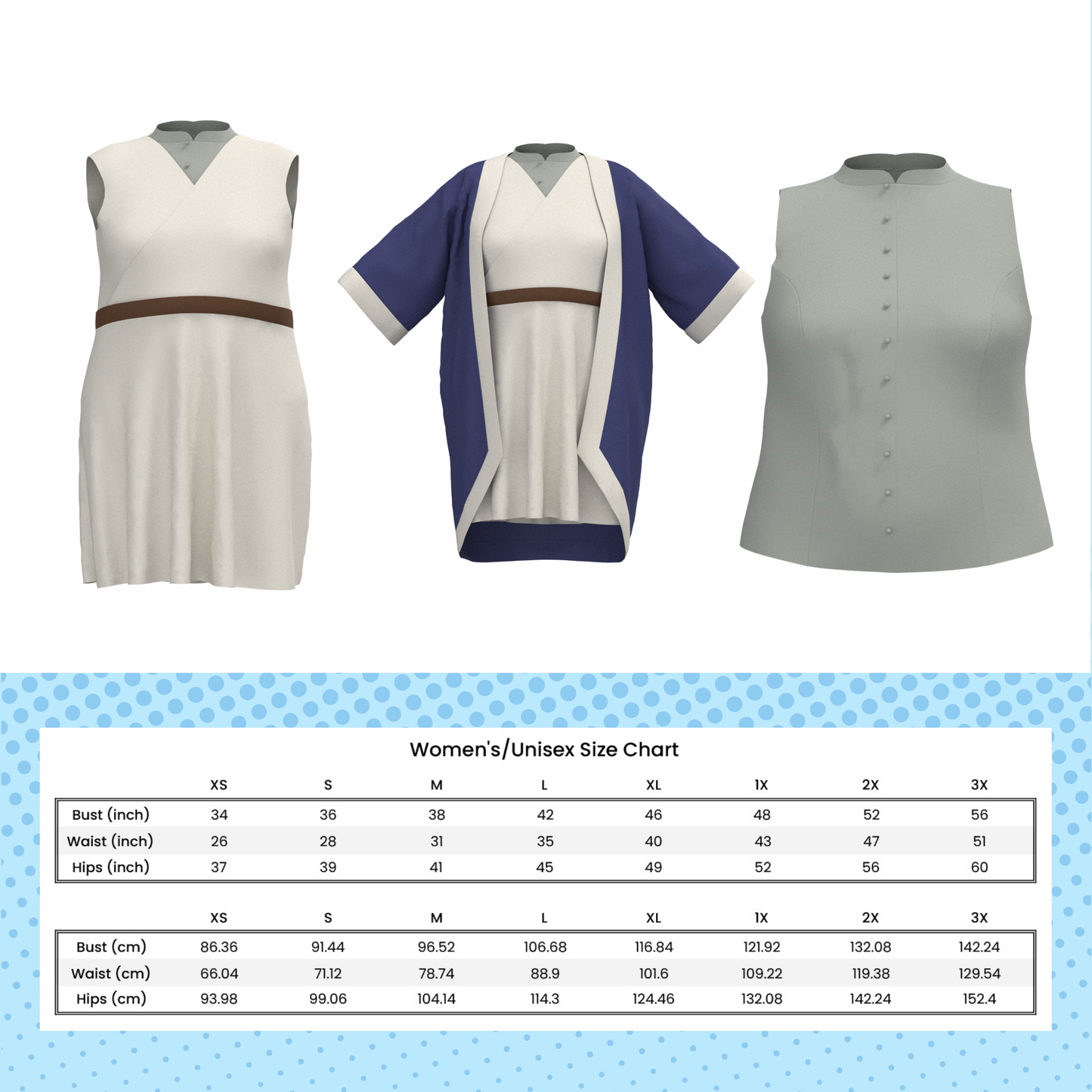 Falin Touden Jacket, Undershirt, and Tunic PDF Cosplay Pattern | Delicious in Dungeon/Dungeon Meshi Inspired Printable Costume Pattern