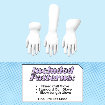 Gusseted Glove Cosplay Sewing Pattern | Printable Sewing Block