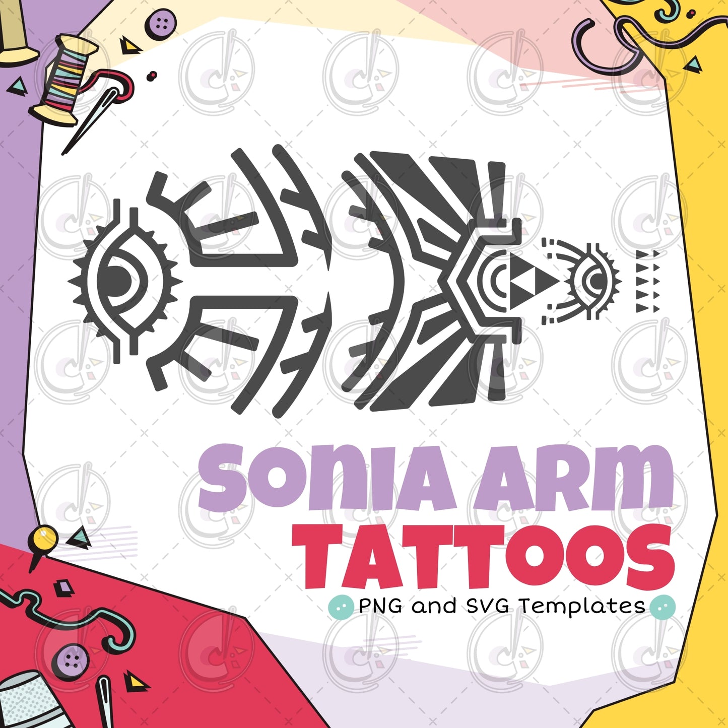 Queen Sonia Arm Tattoos Cosplay Template (Digital Download)