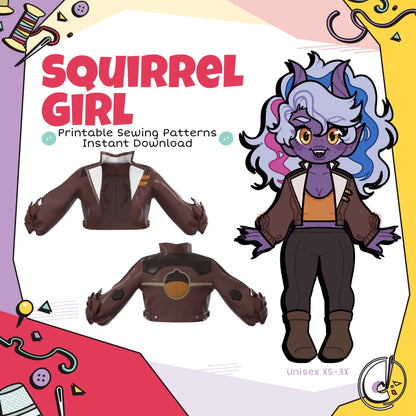 Squirrel Girl Jacket Cosplay Sewing Pattern (Digital Download)