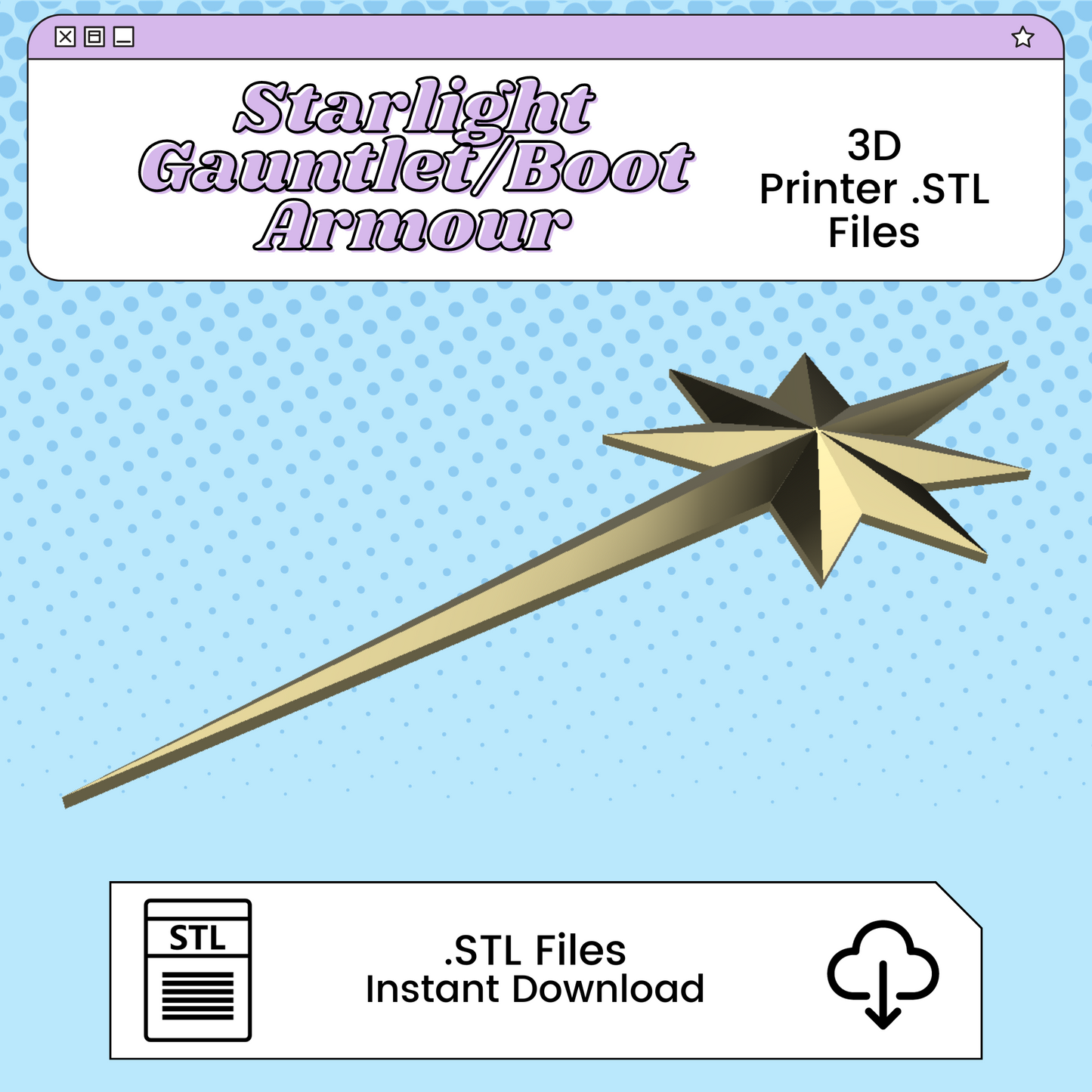 Starlight Gauntlet/Boot Armour 3D Print File Inspired by The Boys | STL for Cosplay