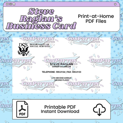 Steve Raglan/William Afton Business Card Printable Template Inspired by Five Nights at Freddy's | PNG SVG Available