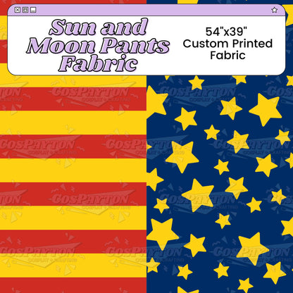 Daycare Attendant Sun and Moon Custom Printed Cosplay Fabric | Inspired by Five Nights at Freddy's: Security Breach