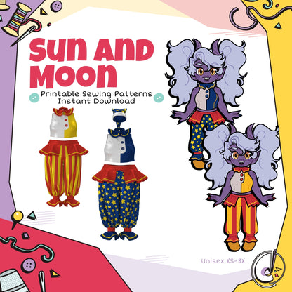 Sun and Moon Costume Cosplay Sewing Pattern (Digital Download)
