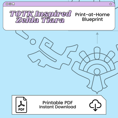 Zelda Tiara Printable Cosplay Blueprint | Inspired by Tearful Kingdom