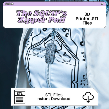 SQUIP Zipper Pull 3D Print File Inspired by Be More Chill | STL for Cosplay