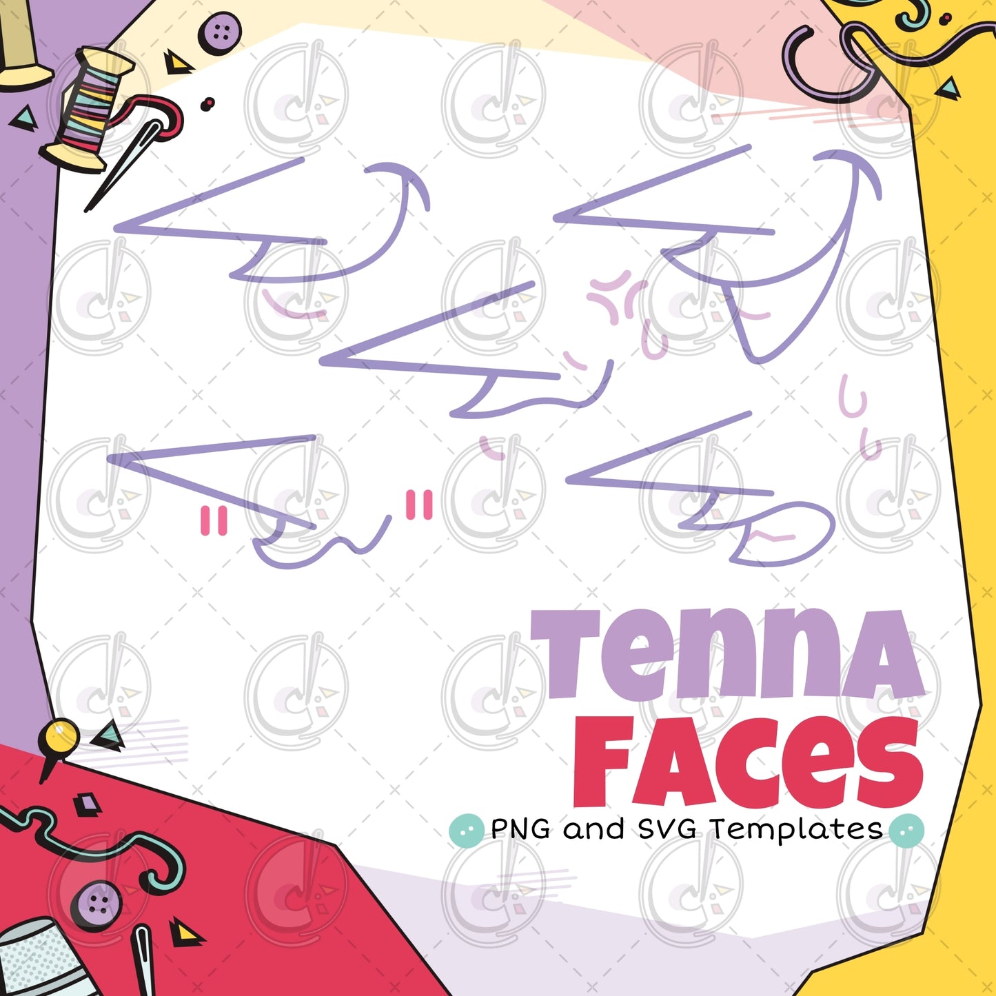 Tenna Expressions Cosplay Template (Digital Download)