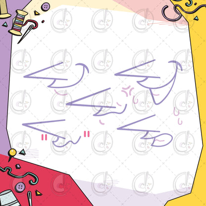 Tenna Expressions Cosplay Template (Digital Download)