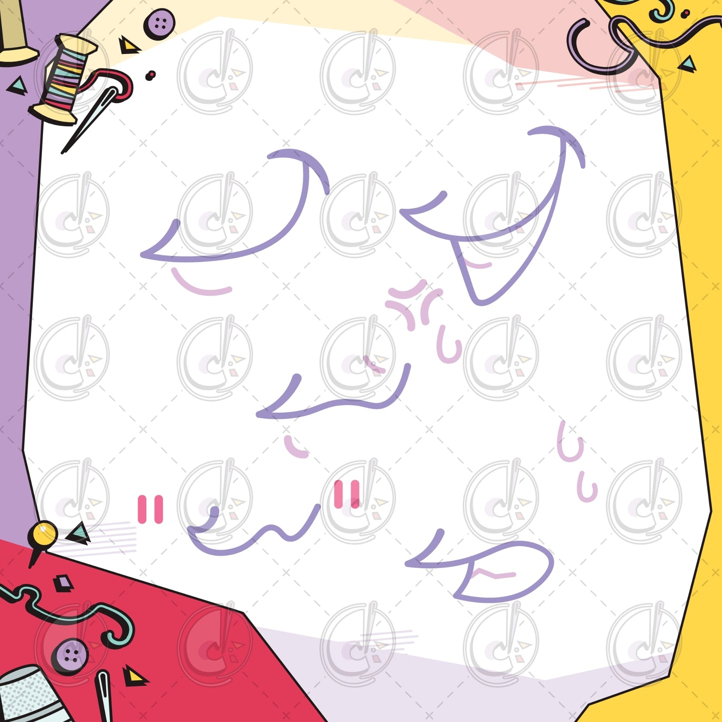 Tenna Expressions Cosplay Template (Digital Download)