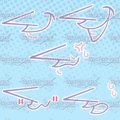 Tenna Nose and Mouth Expressions Printable Cosplay Template Inspired by Deltarune | PNG SVG Available