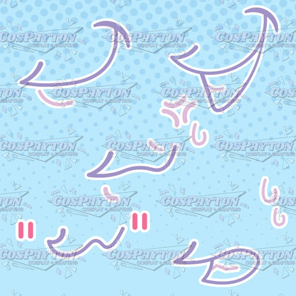 Tenna Nose and Mouth Expressions Printable Cosplay Template Inspired by Deltarune | PNG SVG Available