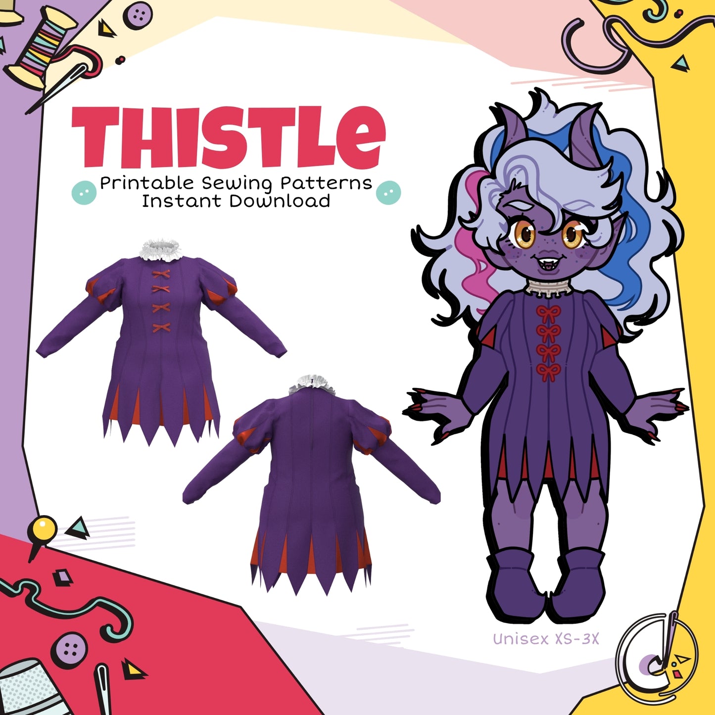 Thistle Lunatic Magician Cosplay Sewing Pattern (Digital Download)