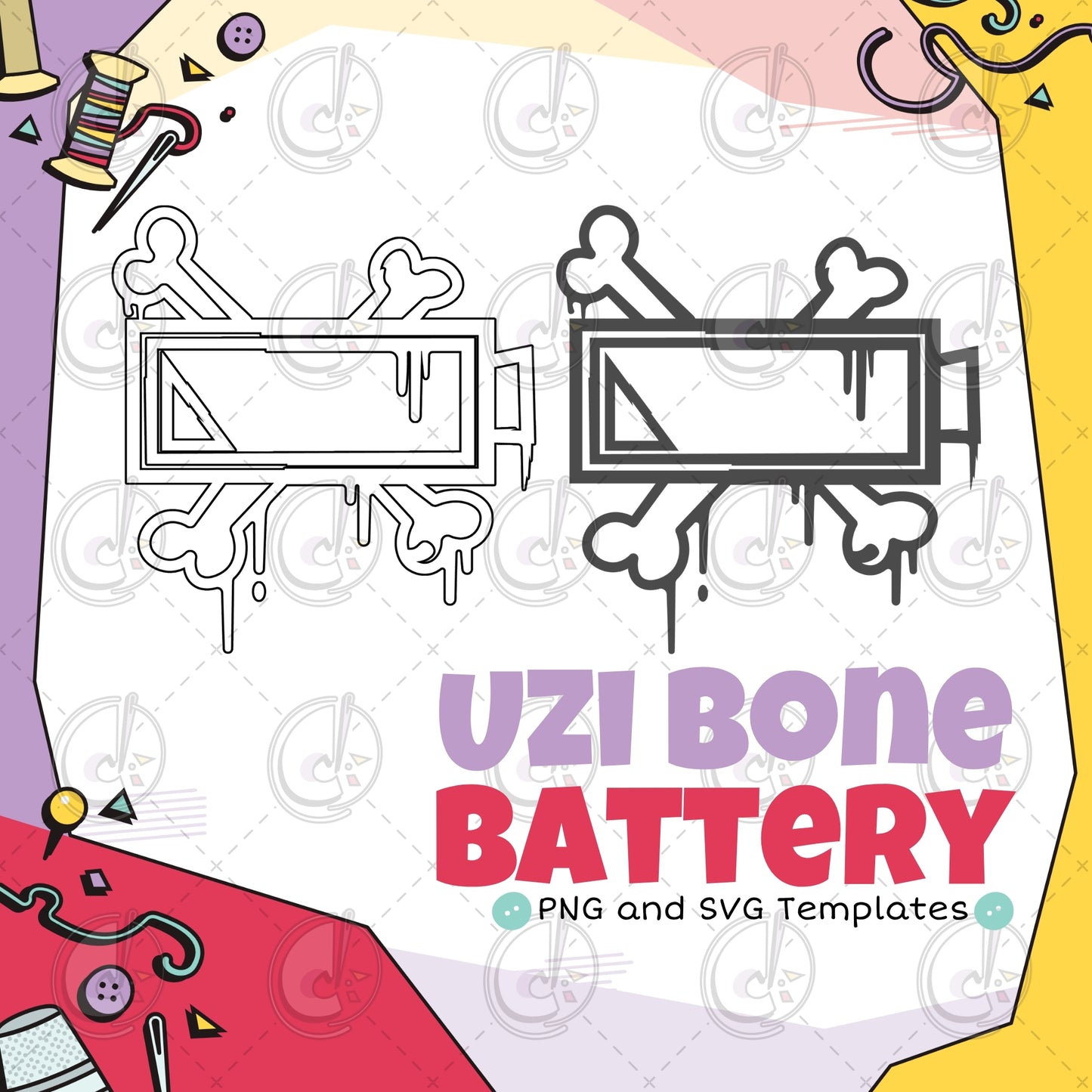 Uzi Bone Battery Cosplay Template (Digital Download)