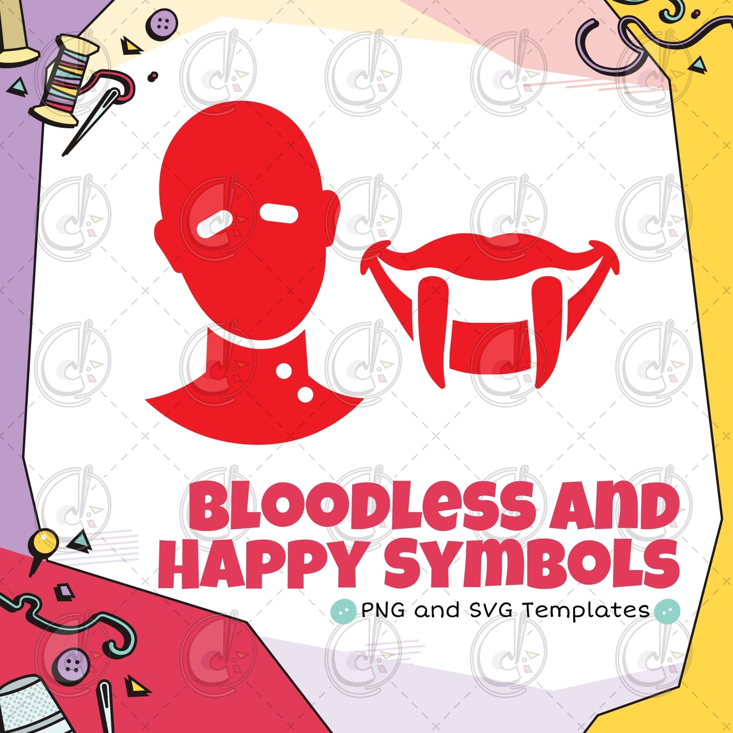 Vampire Bloodless and Happy Symbols Cosplay Template (Digital Download)