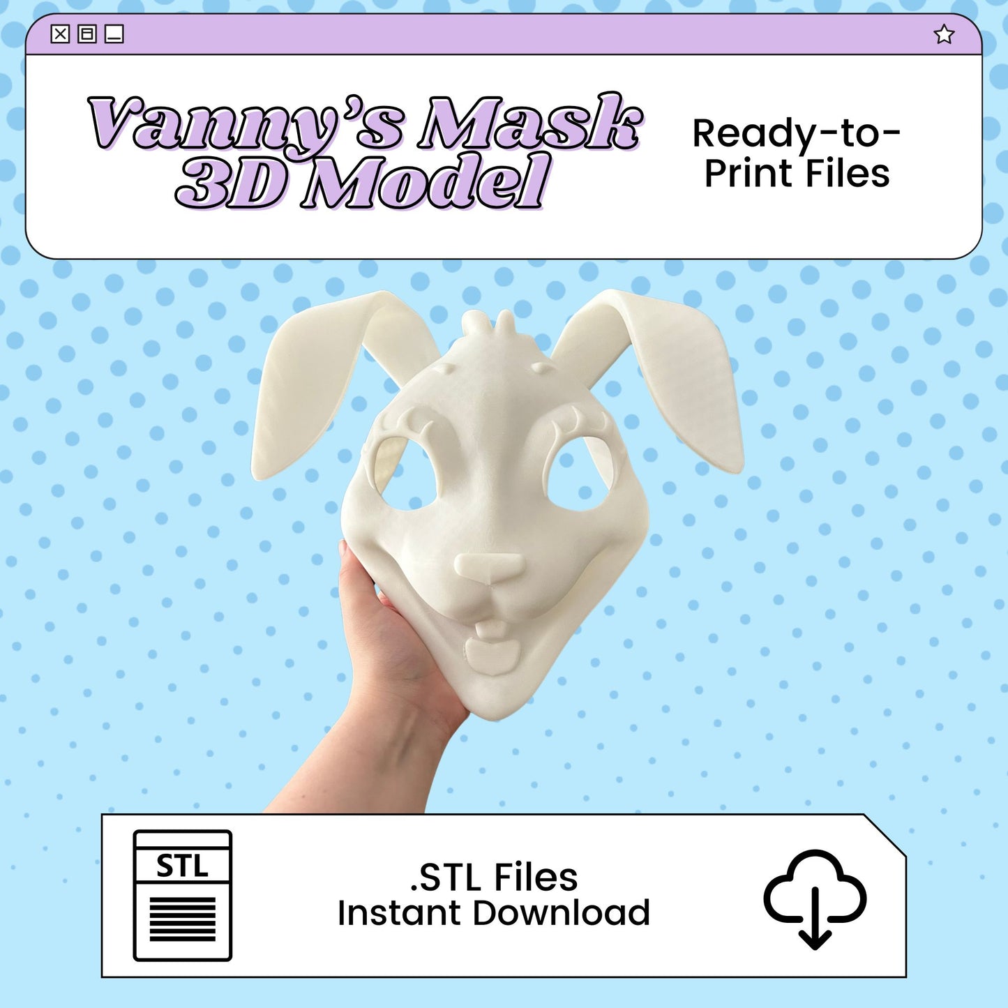 Vanny Mask 3D Print File Inspired by Five Nights at Freddy's: Security Breach | STL for Cosplay