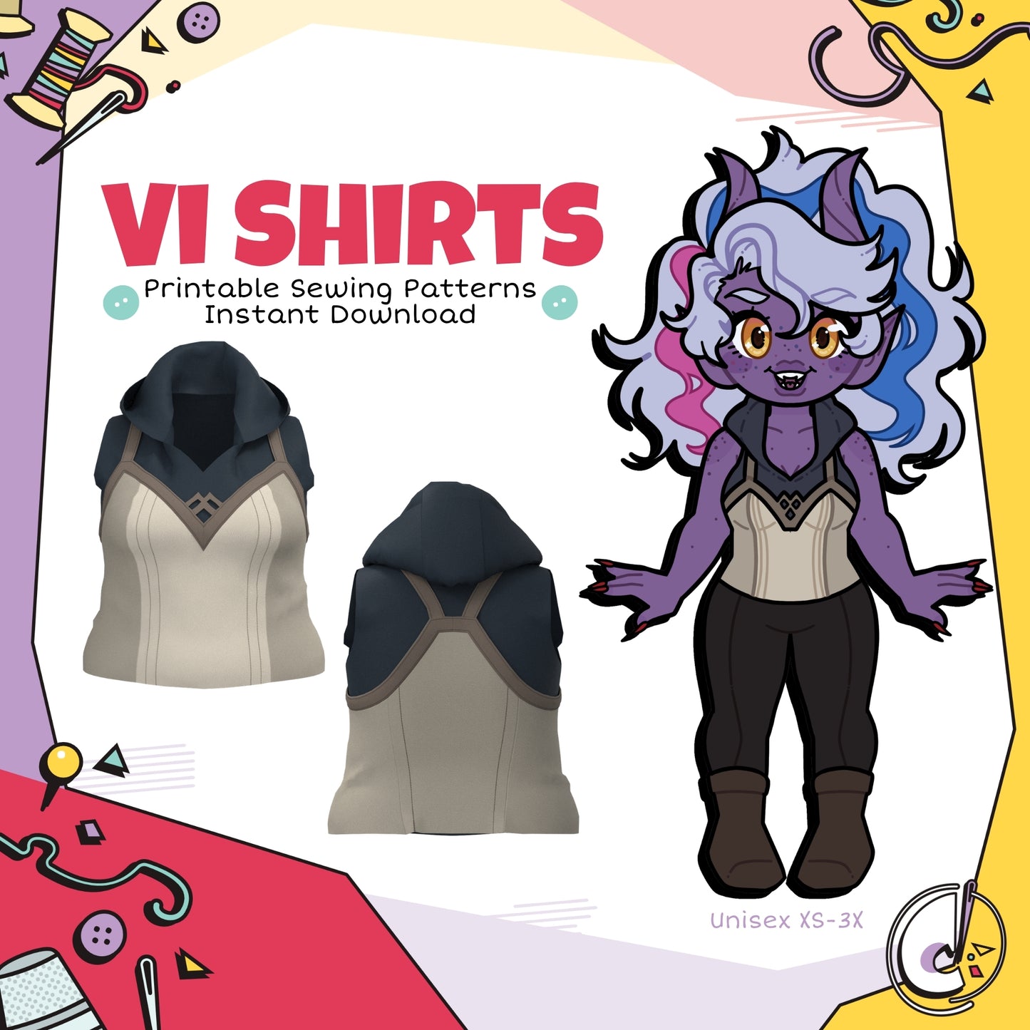 Vi Shirts Cosplay Sewing Pattern (Digital Download)