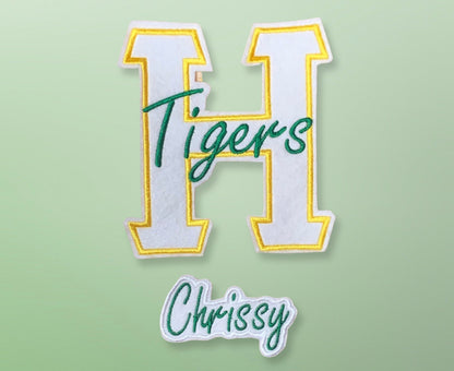 Chrissy Tigers Jacket Patches | Embroidered Iron on Applique