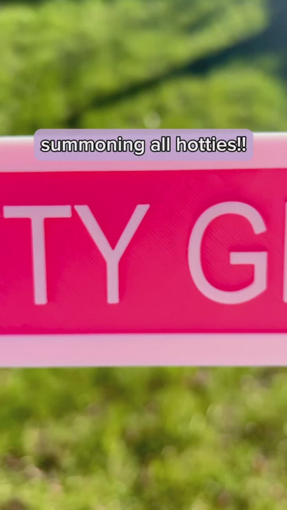 Pretty Girl Avenue Wall Sign | 3D Printed Collectable Hanging Art